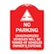 Signmission Unauthorized Vehicles Towed Owner Expense W/ Graphic, Red & White Alum, 24" L, 18" H, RW-1824-22775 A-DES-RW-1824-22775 - alternate 1